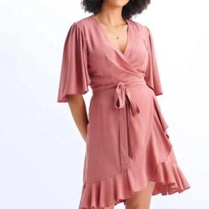 Emma Knudsen |‎ Betty Flutter Sleeve Wrap Dress Size XL